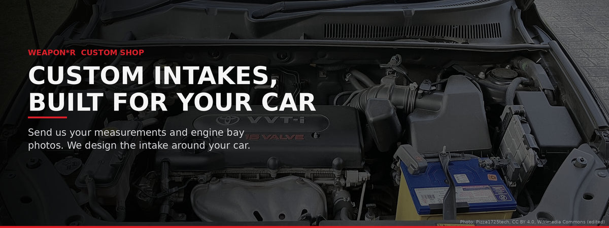 Custom Intakes, Built for Your Car. Send us your measurements and engine bay photos.
