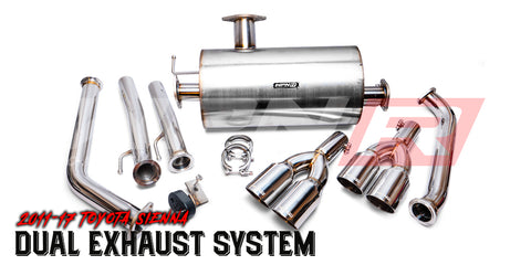 2011-2020  Toyota Sienna Dual Exhaust System STRAIGHT TIPS / 953-600-101